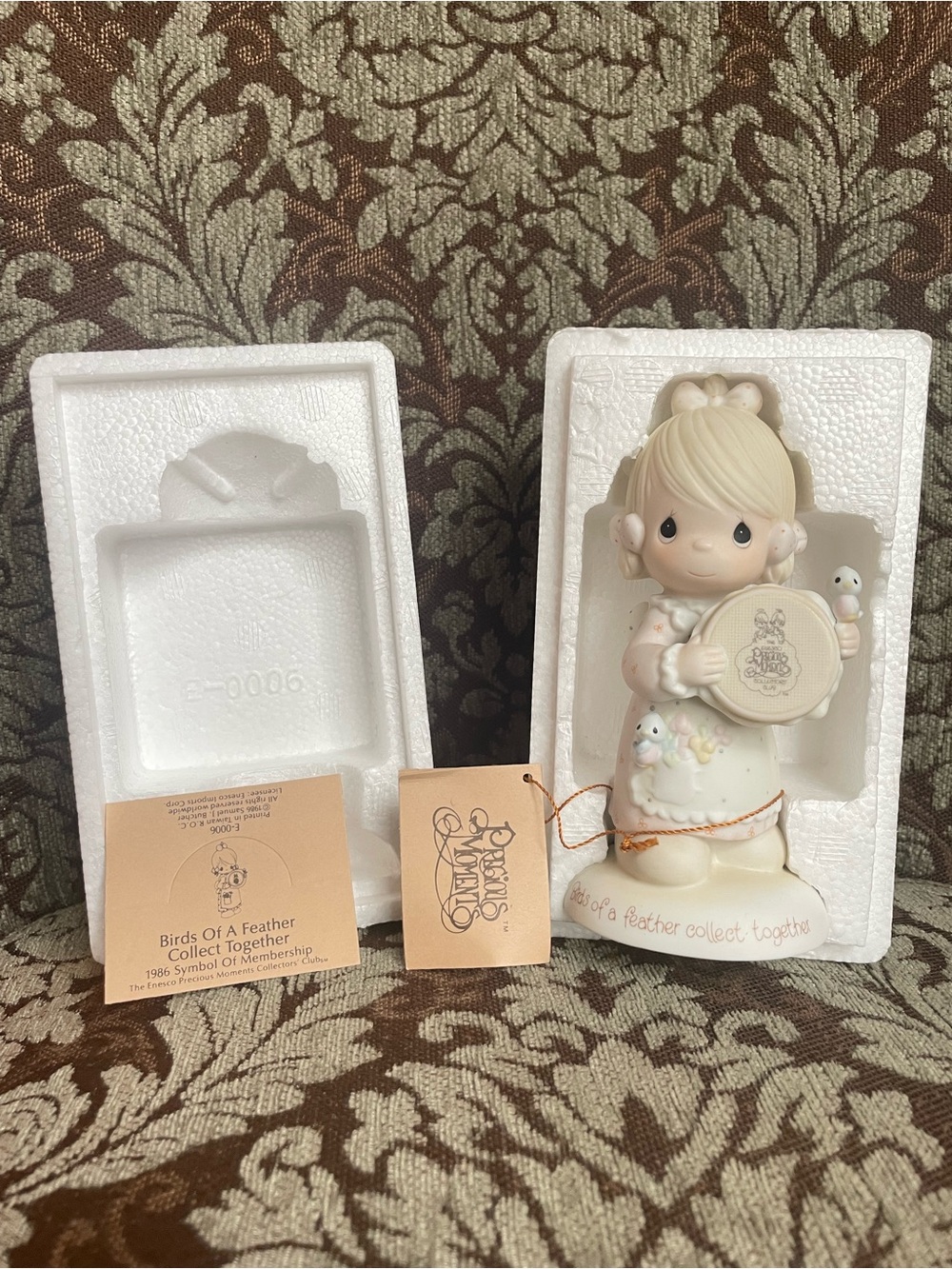 JUST IN Precious Moments 'Birds of a Feather' Collectible Figurine 1986 Member
